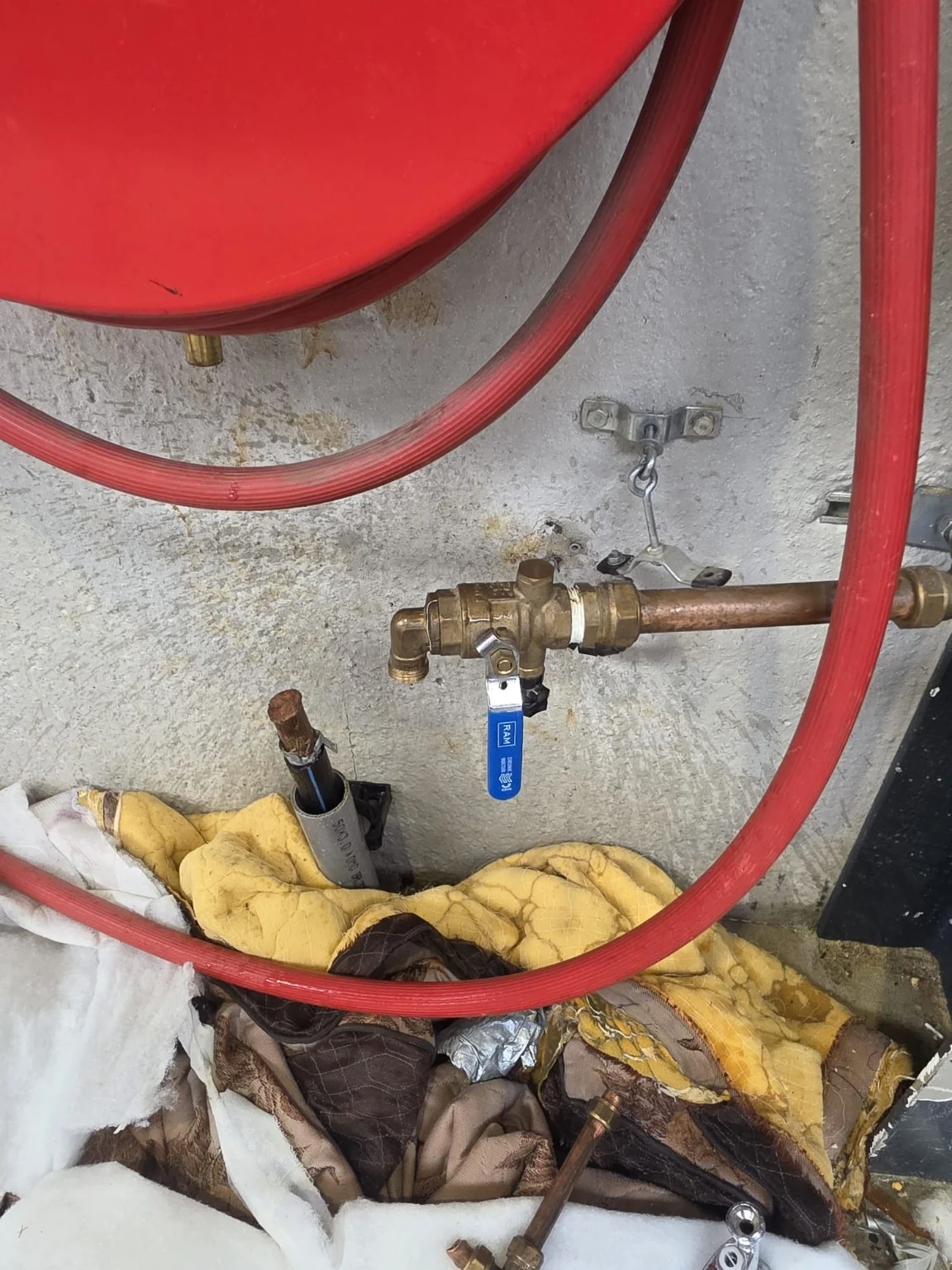 Bestaande technische wateraansluiting voor aanpassing